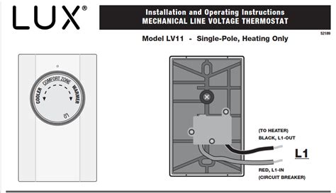 Lux-Products-LV11-Thermostat-User-Manual